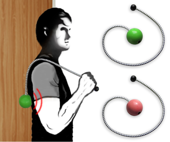 Massageboll med rep sn�re lina