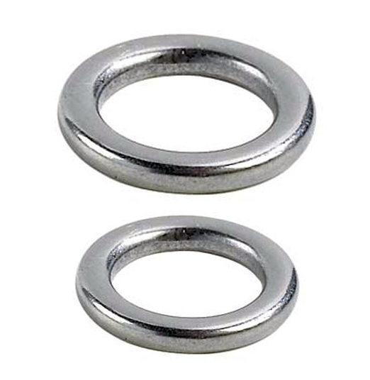 Solida rostfria ringar